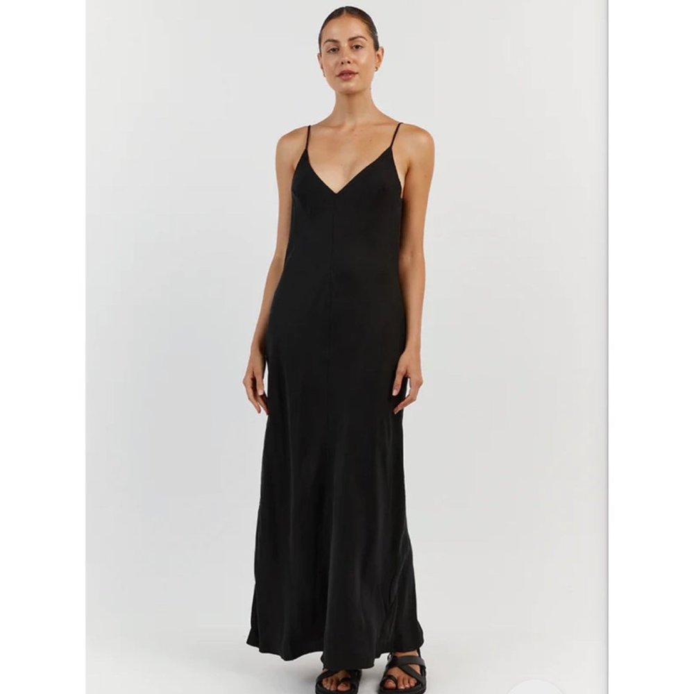 DISSH Kingston Black Cupro Midi Dress NWT